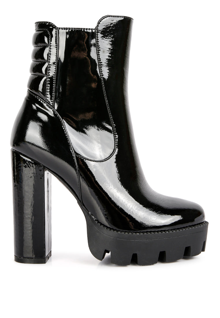 High Key Collared High Heel Ankle Boot