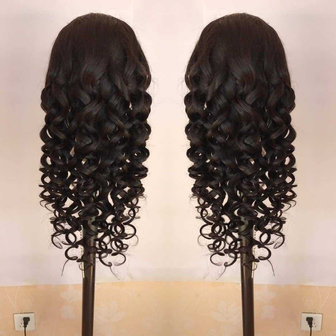 180% Density Full 4x4 Transparent Lace Front Loose Wave Human Hair Wig