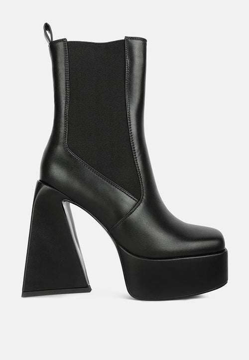 Frosty High Platform Block Heel Chelsea Boot