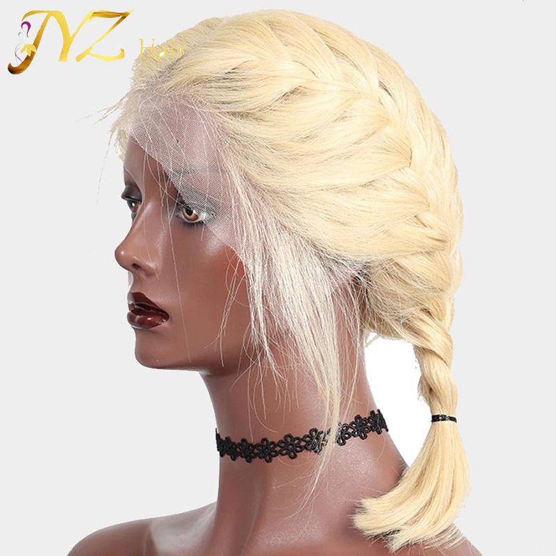 613 Blonde Short Bob Wigs Lace Front Human Hair Wigs Soft Pre Plucked